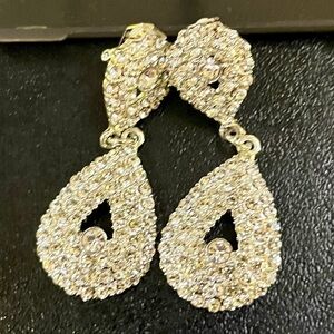 Four pairs Faux Diamond Earrings Clip On Prom Homecoming Coquette Girl Demure